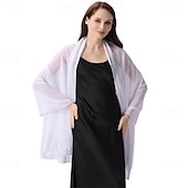 economico Scialli-scialli e stole da donna per abiti da sera, scialli in chiffon trasparente con strass scintillanti, copriabiti formali