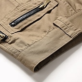  Herren Cargo-Hosen Hose Knöpfe Mehrere Taschen Einfach tragbar Outdoor Täglich Campen und Wandern Mode Klassisch Schwarz Gelb