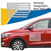 Недорогие События и вечеринки-2 магнита на автомобиль с флагом США, водонепроницаемые полые наклейки на автомобиль с американским флагом, устойчивые к воздействию солнца магнитные эмблемы для кузова автомобиля, задней двери слева