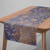 levne Ubrusy-1 Pc Ubrus s květinovým potiskem – Obdélníková dekorace ubrusu pro jídelní stůl restauraci banket a venkovní párty