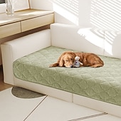 billige Hundesofatrekk-Chenille Sofa Putepadding Vanntett Anti-Skli Kjæledyrvennlig Sofa Deksel Plush Myk Setebeskytter Vaskbar Anti-Flekk Sofa Pad Stue
