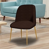 cheap Dining Chair Cover-Modern Low-Back Chair with 5x5 Grid Design - Rounded Frame, Minimalist Aesthetic, Compact and Stylish Seating
