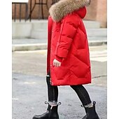 Copii Fete Jos Culoare solidă Modă Γούνινος Γιακάς Fermoar Buzunar Școală Palton Îmbrăcăminte exterioară 4-12 ani Iarnă Negru Roz Îmbujorat Roșu-aprins ieftine Jachetă de fetiță din puf și parka-Copii Fete Jos Culoare solidă Modă Γούνινος Γιακάς Fermoar Buzunar Școală Palton Îmbrăcăminte exterioară 4-12 ani Iarnă Negru Roz Îmbujorat Roșu-aprins