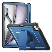 رخيصةأون جراب آيباد-لوح أغط / كفرات من أجل Apple آيباد إير 11 بوصة (2024) آيباد إير 13 بوصة (2024) آيباد برو 13 بوصة (2024) iPad Pro مقاس 11 بوصة 4 محمول مع حامل مع مسند قابل للتعديل درع TPU الكمبيوتر الشخصي