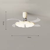 Χαμηλού Κόστους Φώτα Οροφής με Dimmer-Ανεμιστήρας οροφής με φώτα 106cm με δυνατότητα ρύθμισης φωτεινότητας LED 3 χρωμάτων 6 ταχυτήτων με χρονισμό, αναστρέψιμα πτερύγια με τηλεχειριστήριο, οικιακός ανεμιστήρας πολυέλαιος, εσωτερικός