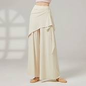 cheap Practice Wear-Activewear Pants Pure Color Splicing Women's Performance Training High Polyester