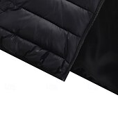 levne Pánská péřová vesta-Pánské Puffer Vesta Kamizelka Vesta Dovolená Denní Rande Módní Na běžné nošení Podzim zima Kapsy Polyester Zahřívací Pohodlné Pevná barva Zip Stojáček Běžný Černá Rubínově červená Oranžová Tmavomodrá