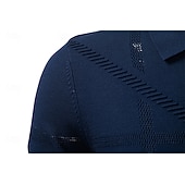 billige Herre Elite Genser og Cardigans-Herre Pullover genser Strikke Vanlige topper Jacquard Knapper Helfarge Polokrage Elegant Årgang Skole Hjem Klær Vår Høst Mørk Marineblå Kakifarget S M L