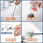 economico Utensili e gadget da cucina-9 ganci per la pulizia del lavello e dello scarico della cucina, strumenti per la rimozione di capelli e intasamenti per lavello, WC e tubi, set di strumenti manuali per la disostruzione degli