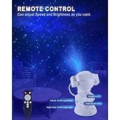 economico luci del proiettore della galassia stella-Proiettore di stelle con galassia e astronauta, luce notturna con telecomando musicale e proiettore di luci a forma di nebulosa regolabile a 360°, per camera da letto, regali per bambini e feste