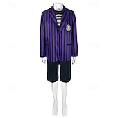 olcso Klasszikus horror-Szerda Addams Addams család Soha többé Akadémia Pugsley Felszerelések Jelmez Szerepjáték Filmsztár jelmez for Férfi Fiú Felnőttek Gyermek Mindszentek napja Farsang Teljesítmény Parti
