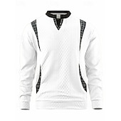 billige Basic gensere-Herre Genser Svart Hvit Navyblå Kakifarget Grå V-hals Fargeblokk Jacquardvevnad Lapper Sport &amp; Utendørs Daglig Ferie Polyester Gatemote Grunnleggende Fritid Vår Høst Klær Gensere Gensere