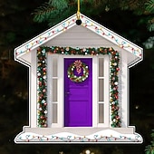 billige jul-Personlig familiebilde julepynt akryl 2D tilpasset julegaveide for familie/par juletrepynt dekorasjon hengende anheng
