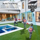 رخيصةأون كاميرات شبكات IP الداخلية-كاميرا تعمل بالطاقة الشمسية بثلاث عدسات صوت ثنائي الاتجاه خارجية IP66 مقاومة للماء مدمجة بطارية أمان CCTV 6K HD 4G كاميرا شبكة