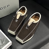 お買い得  メンズスニーカー-メンズスエードモカシンスリッポンシューズ、快適なソフトソール、カジュアルアウトドアウォーキングシューズ