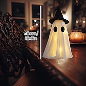 halpa Halloween sisätiloissa-1 kpl halloween sisä- ja ulkopihan työpöydän koristelu aavekoristelamppu lomajuhlatunnelma koristevalot aa-paristokotelo