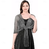 billige Sjal-sjal og sjal til aftenkjoler - kvinner glitrende bryllup formelt elegant pashminasjal for kvinner