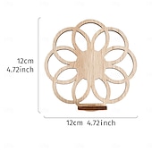 economico Sculture-1 supporto idroponico in legno per interni, vaso per la propagazione delle piante, provetta in plastica da parete con supporto in legno, adatto per la decorazione di piante domestiche, talee