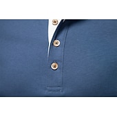 abordables T-shirts et débardeurs élites pour hommes-Homme Chemise en coton manche longue Couleur Pleine Frais Quotidien Occasionnel Boutons Henley École Entraînement Extérieur Toutes saisons Gris foncé Blanche Bleu T-shirt Henley