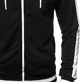 preiswerte Basic-Hoodies für Herren-Herren Kapuzensweatshirt Vollreißverschluss-Kapuzensweatshirt Weinrot Schwarz Königsblau Hellgrau Dunkelgray Mit Kapuze Einfach Patchwork Farbblock Sport &amp; Outdoor Lässig Täglich Streetwear Cool