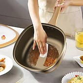 お買い得  調理器具-12インチのチタン合金ノンスティックポット、蓋付きチタンノンスティックフライパン、卵焼き、炒め物、煮込み、蒸し煮、その他の調理に