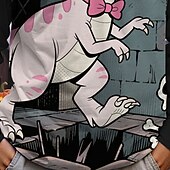 billiga Pojkes Halloween kostymer-Halloween Pojkar 3D Tecknat Pumpa Dinosaurie T-shirt Långärmad Vår Höst Mode Grundläggande Barn 4-12 år Rund hals Utomhus Ledigt Dagligen Normal