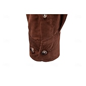 economico Camicie Elite da Uomo-Per uomo Camicia Blu marino scuro Marrone Verde militare Manica Lunga Semplice Colletto a Camicia Scuola Formale Bottoni Abbigliamento Elegante Vintage Cool Quotidiano