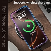 お買い得  iPhone用ケース-電話 ケース 用途 iPhone 16 15 14 Pro Max Plus 13 Pro Max バックカバー ワイヤレス充電をサポート 耐衝撃 レトロ風 TPU PUレザー