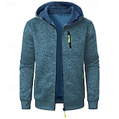 abordables Hoodie Tactique-Homme Sweat à capuche Sweat à capuche zippé intégral Sweat à capuche tactique Rouge vin Bleu Denim Noir Vert Véronèse bleu marine À capuche Uni Fermeture éclair Sport &amp; Loisir Occasionnel Quotidien