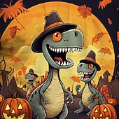 olcso Fiú Halloween jelmezei-Mindszentek napja Fiú 3D Rajzfilm Tök Dinoszaurus Póló Hosszú ujj Tavasz Ősz Divat Alap Gyerekek 4-12 év Terített nyak Szabadtéri Hétköznapi Napi Normál