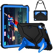 economico Cover per iPad-Tavoletta Custodie cover Per Apple iPad 10a 10,9&quot; Portatile Tracolla con supporto regolabile Armatura Gel di Silice PVC