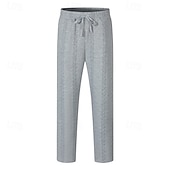 baratos Calças Desportivas-Homens Calças Esportivas Calças Jacquard Com Cordão Bolsos Tecido Conforto Esportes Diário Moda Casual Preto Branco Micro-Elástica