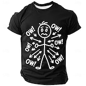 preiswerte Lustige T-Shirts für Männer-Herren Lustiger Slang T Shirt Kurzarm T-Shirt Grafikdruck Rundhalsausschnitt Hemd Mode Täglich Basic Straße Lässig Täglich Schwarz Rote Blau Sommer Frühling Bekleidung S M L XL XXL XXXL