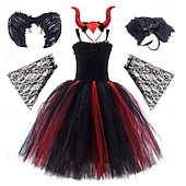 levne Dětské kostýmy-Čerodějnice Zlý předvečer Všech svatých Šaty Fancy kostým Sukénka cosplay Dětské Dívčí předvečer Všech svatých Karneval Výkon Párty Jednoduché Halloweenské kostýmy Oblékněte se