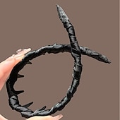 abordables Suministros para eventos y fiestas-Diadema retro de calavera alta con perlas para mujer, 3/6 unidades, diadema francesa antideslizante con dientes, elegante accesorio para peinar el cabello y lavarse la cara.