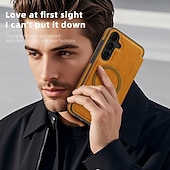 economico Cover Samsung-telefono Custodia Per Samsung Galaxy S25 Ultra S24 Plus S23 Ultra Plus S22 Ultra Copertura Posteriore Magnetico Slot per Carte Resistente agli urti Retrò TPU Pelle PU