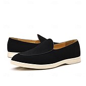 abordables Zapatillas sin cordones y mocasines de hombre-Mocasines sin cordones de ante color tostado para hombre: zapatos casuales livianos para uso diario en la oficina, para ir al trabajo y para el fin de semana.