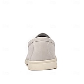 Brune herreloafers i semsket skinn med metalldetaljer – komfortable, casual businesssko til jobb, middager og høstantrekk billige Slip-ons og loafers til herrer-Brune herreloafers i semsket skinn med metalldetaljer – komfortable, casual businesssko til jobb, middager og høstantrekk