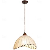 economico Luci a sospensione-lampada a sospensione a led, materiale in tessuto, luce bianca calda/bianca, e26 e27, catena regolabile