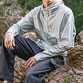 cheap Tops-Men's Hiking Shirt UV Protection Shirt Long Sleeve Top Outdoor UV Sun Protection Quick Dry Breathable Spring Autumn / Fall Polyester Dark Grey Light Grey Green Tennis Camping / Hiking / Caving Running
