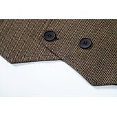 billige Herrevest-Herre سترة Veste Feriereise Daglig Bryllupsfest Stevnemøte Årgang Mote Vår Høst Lomme Knapper Polyester Tweed Bekvem عادي Fiskebein Dobbeltkneppet Hakkjakkeslag Normal Burgunder kaffe Grå Vest