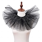 abordables Accessoires et plus-Rococo Victorienne Renaissance Col à volants en tulle Cirque Clown Déguisement Unisexe Halloween Carnaval Performance LARP Foire de la Renaissance Adultes Collier Toutes saisons