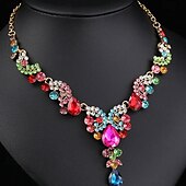 abordables Parures de Bijoux-Parure de bijoux 2 Chrome 1 Collier Boucles d&#039;oreilles Femmes Élégant ancien Mode Le style rétro Classique Parure de Bijoux Pour Mariage Soirée robe demoiselle d honneur