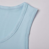 preiswerte Fitness Tank-Tops-Herren Tank Top Weste Unterhemd Ärmelloses Shirt Ärmellos Rundhalsausschnitt Sommer Einfarbig Einfach Mode Klassisch Bequem Straße Lässig Sport Schwarz Weiß Rote Top T-Shirt für Herren