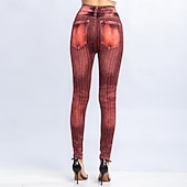 economico Leggings semplici-Per donna Pantaloni Eleganti Leggings Leggings comodi Streetwear Casual Lunghezza intera Naturale Semplice Tasca Confortevole Streetwear Abbigliamento quotidiano Weekend Grigio Nero Rosso Blu Autunno