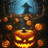 levne Halloween mikiny a svetry-Halloween Pánské Dýně Mikina Punk Večírek Tričkový Dovolená Černá Výstřih ke krku 3D Celý rok Návrhář