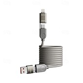 abordables Câbles de téléphone portable-Câble USB-C Câble Lightning Câble de charge multiple 66W 1.2m USB A vers USB C USB C vers USB C Extension USB 5 A Câble de charge Charge rapide Nylon Tressé 3 en 1 4 en 1 Pour iPhone Accessoire de