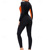 billige Utslett vakter-Dame Badedrakt Rash-guard UV Solbeskyttelse UPF50+ Langermet Badetøy Ta igjen glidelåsen Svømming Surfing Lapper Vår Høst