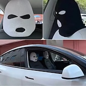 halpa Tapahtuma- ja juhlatarvikkeet-2 kpl henkilökohtainen hauska hattu auton istuimen päänsuojaan, universaalit auton niskatuen suojat, hauska persoonallisuus auton sisustuskoristeet, musta &amp;valkoinen