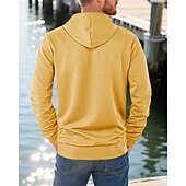 baratos hoodies básicos dos homens-Homens Moletom Moletom com capuz Preto Branco Amarelo Azul Marinha Café Com Capuz Tecido Jacquard Com Cordão Bolsos Estriado Desportos e Ar livre Diário Feriado Poliéster Roupa de rua Básico Casual